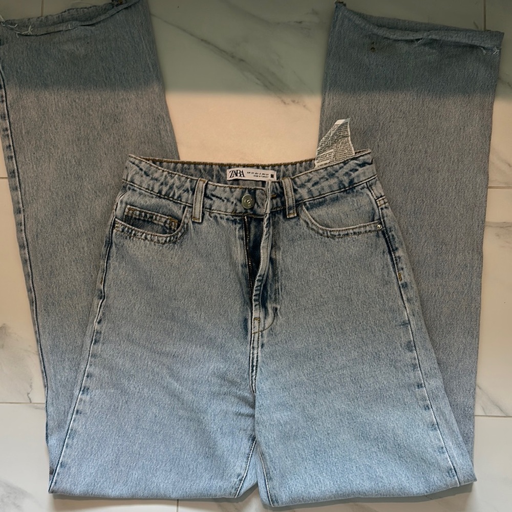 Zara Blue Straight Leg Jeans